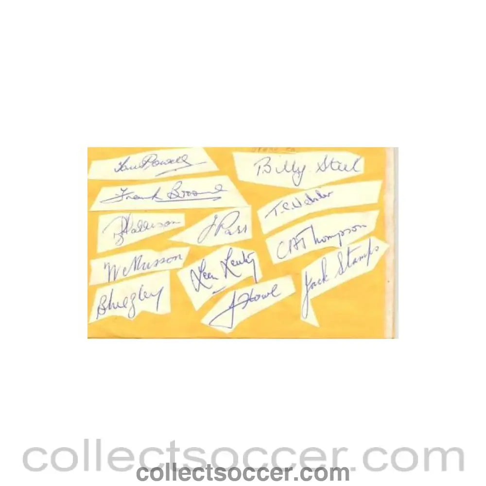 West Ham United and Derby County old autographs