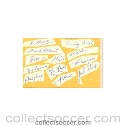West Ham United and Derby County old autographs