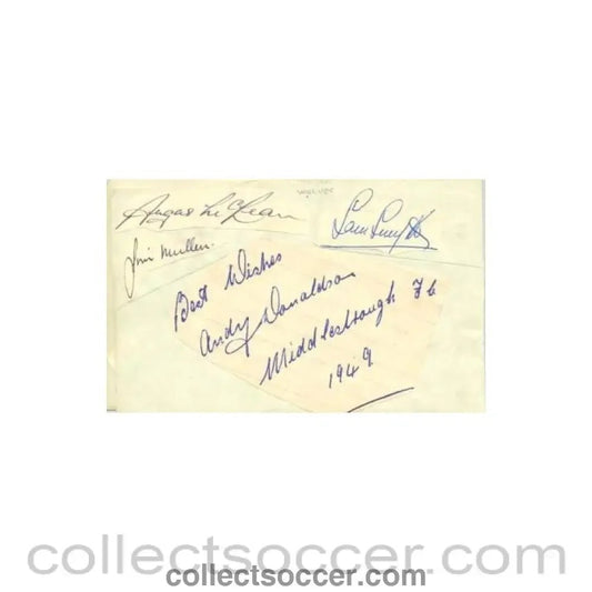 Wolverhmpton Wanderers and Derby County old autographs - Collect Soccer